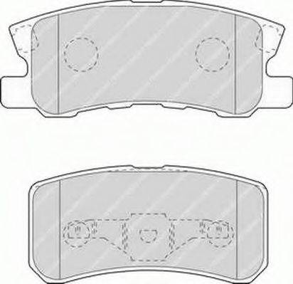 Комплект гальмівних колодок, дискове гальмо FERODO FSL1604