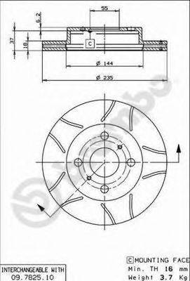 BREMBO 09782575 гальмівний диск