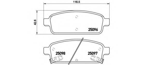 BREMBO P59078 Комплект гальмівних колодок, дискове гальмо