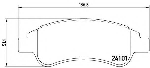 BREMBO P61082 Комплект гальмівних колодок, дискове гальмо