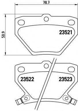 BREMBO P83052 Комплект гальмівних колодок, дискове гальмо