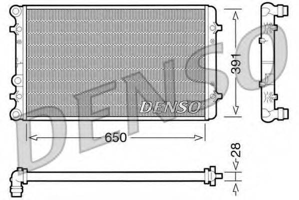 Радіатор, охолодження двигуна DENSO DRM02007