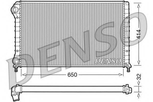 Радіатор, охолодження двигуна DENSO DRM09062