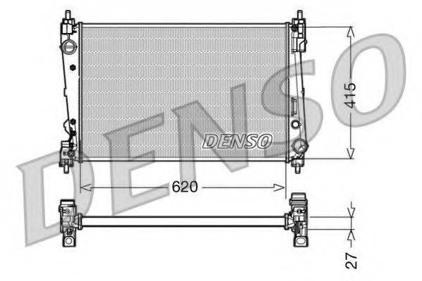 DENSO DRM09111 Радіатор, охолодження двигуна