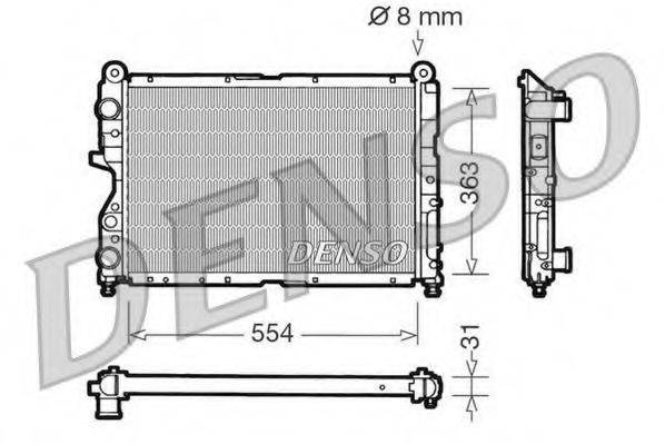 DENSO DRM09130 Радиатор, охлаждение двигателя