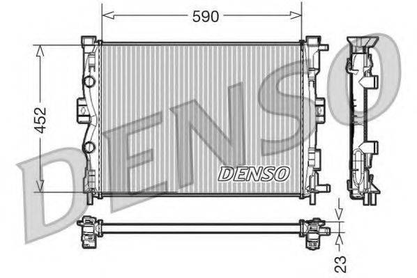 Радіатор, охолодження двигуна DENSO DRM23055