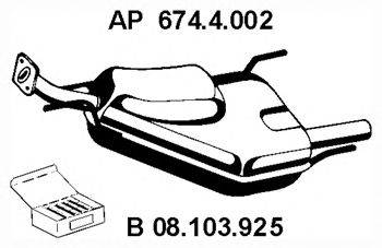 Глушник вихлопних газів кінцевий EBERSPACHER 674.4.002