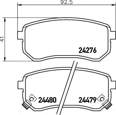 MINTEX MDB2799 Комплект гальмівних колодок, дискове гальмо