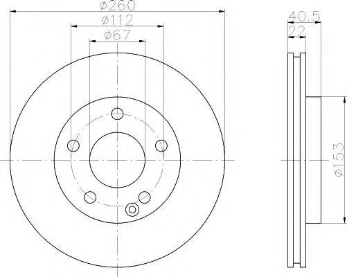 MINTEX MDC1035 гальмівний диск
