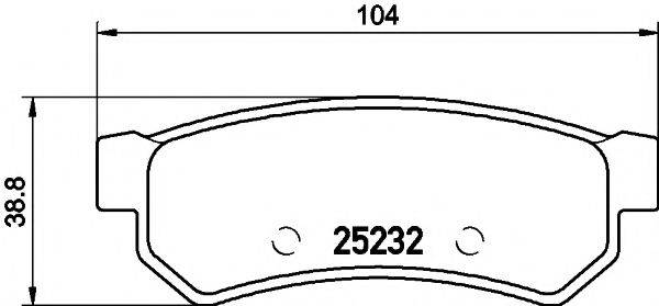 MINTEX MDB3194 Комплект гальмівних колодок, дискове гальмо