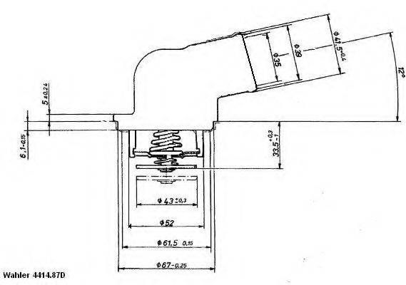 WAHLER 441487D Термостат, що охолоджує рідину