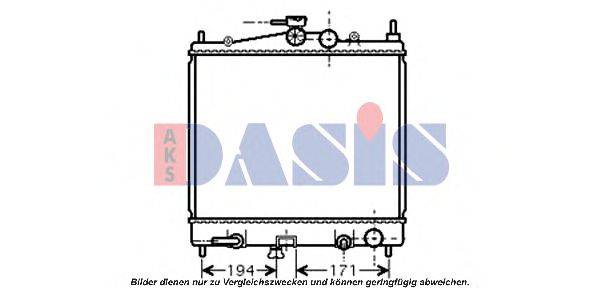 Радіатор, охолодження двигуна AKS DASIS 070127N