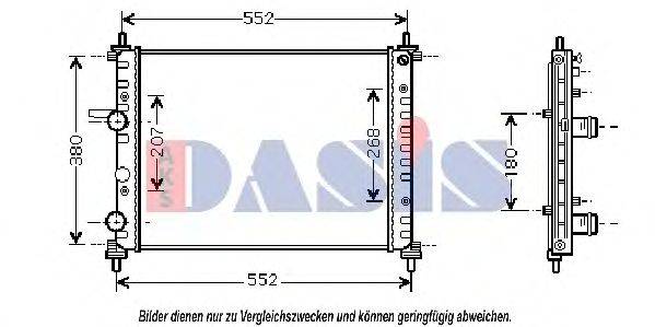 AKS DASIS 080096N Радіатор, охолодження двигуна