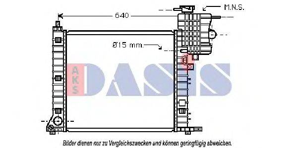 AKS DASIS 121950N Радіатор, охолодження двигуна