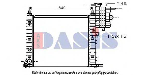 AKS DASIS 132110N Радіатор, охолодження двигуна