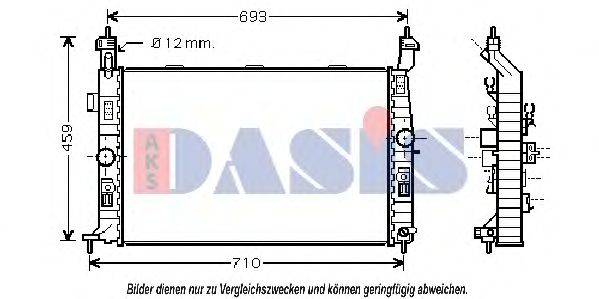 AKS DASIS 150055N Радіатор, охолодження двигуна