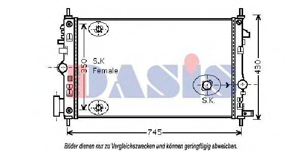 AKS DASIS 150098N Радіатор, охолодження двигуна