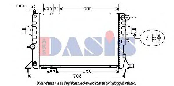 AKS DASIS 151890N Радіатор, охолодження двигуна