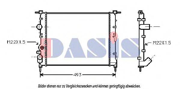 AKS DASIS 180200N Радіатор, охолодження двигуна