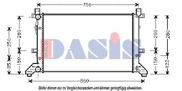 Радіатор, охолодження двигуна AKS DASIS 240070N