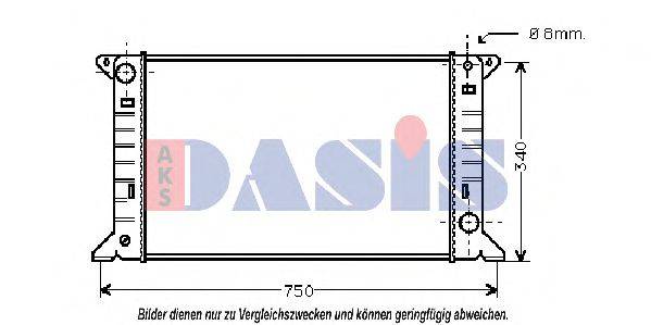 AKS DASIS 250570N Радіатор, охолодження двигуна