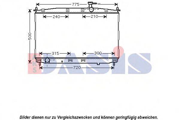 AKS DASIS 560037N Радіатор, охолодження двигуна