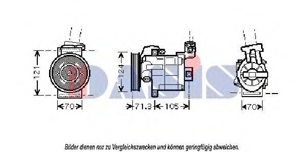 AKS DASIS 850369N Компресор, кондиціонер