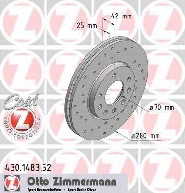 ZIMMERMANN 430148352 гальмівний диск