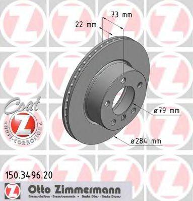 Тормозной диск ZIMMERMANN 150.3496.20