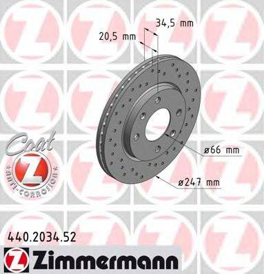 ZIMMERMANN 440203452 гальмівний диск