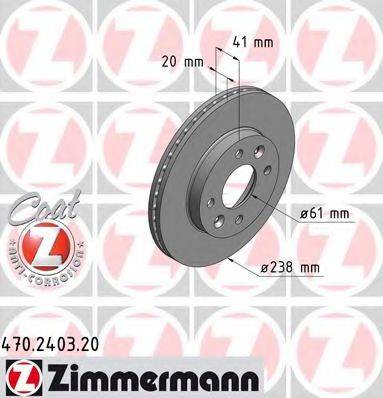 ZIMMERMANN 470240320 гальмівний диск