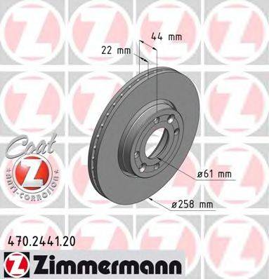 гальмівний диск ZIMMERMANN 470.2441.20