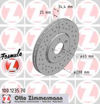 ZIMMERMANN 100123570 гальмівний диск