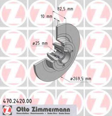 гальмівний диск ZIMMERMANN 470.2420.00