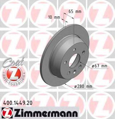 ZIMMERMANN 400144920 гальмівний диск