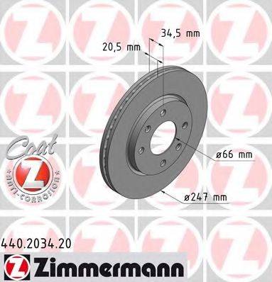 ZIMMERMANN 440203420 гальмівний диск