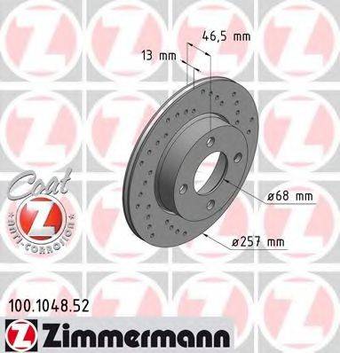 ZIMMERMANN 100104852 Тормозной диск