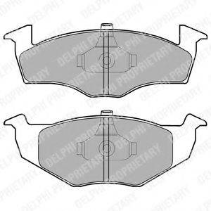 Комплект гальмівних колодок, дискове гальмо DELPHI LP1591