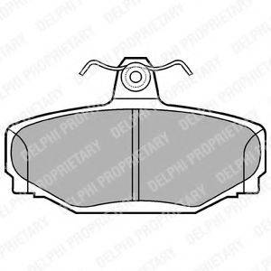 DELPHI LP637 Комплект гальмівних колодок, дискове гальмо