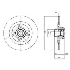 DELPHI BG9025RS гальмівний диск