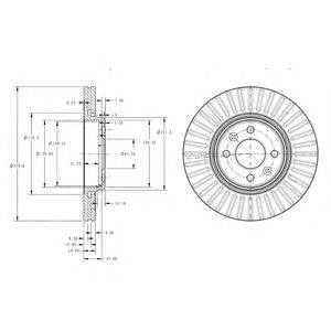 гальмівний диск DELPHI BG3430C