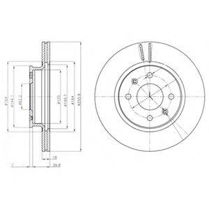 DELPHI BG4535C гальмівний диск