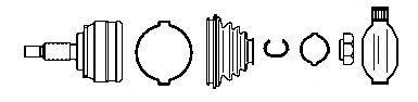 FARCOM 134223 Шарнирный комплект, приводной вал