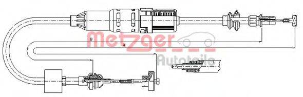 METZGER 103442 Трос, управління зчепленням