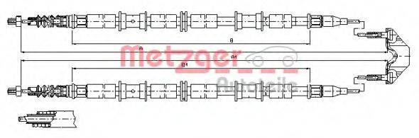 METZGER 115864 Трос, стоянкова гальмівна система