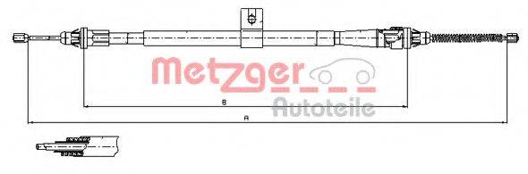 METZGER 170006 Трос, стоянкова гальмівна система