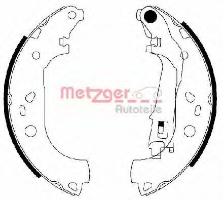 Комплект гальмівних колодок METZGER MG 210