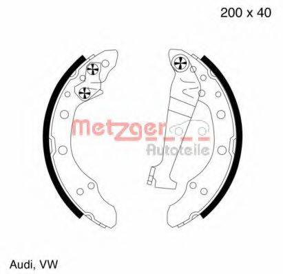 METZGER MG344 Комплект тормозных колодок