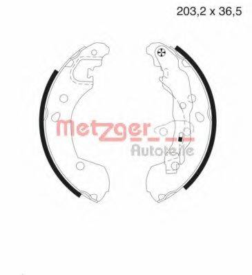 Комплект гальмівних колодок METZGER MG 985