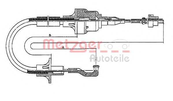 METZGER 11256 Трос, управление сцеплением